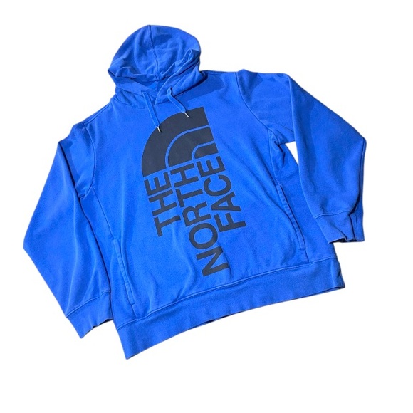 The North Face 2.0‎ Trivert Pullover Hoodie Logo Sweatshirt Hooded Blue Men's L - Picture 1 of 4